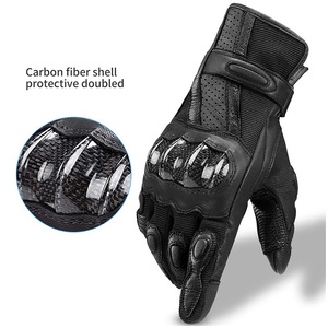 Gants de course avec logo personnalisé pour moto en cuir véritable léger respirant et extensible pour le voyage - Product Image 3