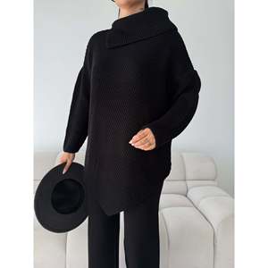 ชุดเสื้อสเวตเตอร์คอปกถักสำหรับผู้หญิง คอลเลกชัน 1555 - Product Image 5