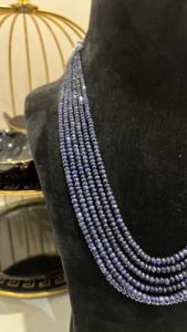 Stand Multi-Strand Dori Collier 6 Couches Réglables Saphir Perles 3-5mm Naturel Style Ethnique Mode De Mariage - Product Image 3