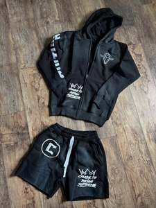 Men Sets Two Piece Custom Windbreaker Shorts and Jacket Tracksuit Reflective Zip up Nylon Two Piece Windbreaker Short Set - Product Image 5
