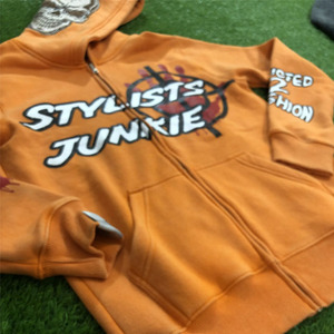 Personnalisé 400 GSM French Terry Sérigraphie Zip up Hoodies 100% Coton Hommes Zip Hoodie Long Sleeve Zipper - Product Image 2