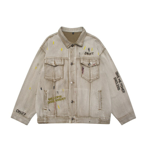 Streetwear personnalisé ODM bleu Jean veste de moto d'extérieur femmes vestes en Jean perlé - Product Image 1