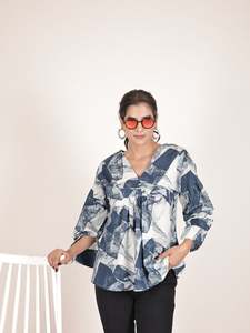 Trending Western Lujoso Elegante Manga larga Mujeres Tops Venta al por mayor Primavera Verano Casual Tops para mujeres que usan camisas Blusas - Product Image 4