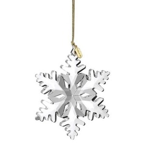 Copo de nieve de Metal plateado de alta calidad, decoración de árbol de Navidad, adorno colgante para decoraciones festivas - Product Image 1