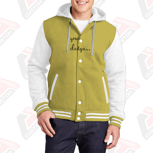 Veste universitaire personnalisable 100% coton polaire pour hommes avec capuche chaleur hivernale impression numérique et conception teinte unie - Product Image 5