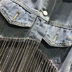 Vestes en jean 100% coton personnalisées 2024 pour femmes, style décontracté, couleur unie, avec poches, vêtements de haute qualité pour le printemps - Product Image 6