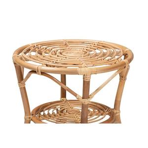 Mesa Pequeña de Ratán Natural Sostenible, Forma Redonda Clásica, Color Marrón Natural, Muebles Hechos a Mano para Uso en Hoteles, Venta al Por Mayor - Product Image 5