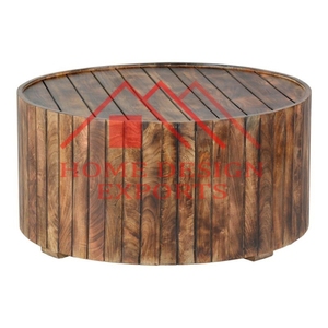 Mesa auxiliar de madera natural personalizada ecológica de último diseño para sala de estar muebles para el hogar superventas mesa de centro - Product Image 4