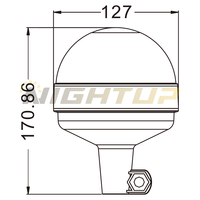 NIGHTUP 12V 24V Phare de signalisation robuste pour l'exploitation minière et le transport routier, Lampe de balise LED puissante, CE R10 ROHS IP65