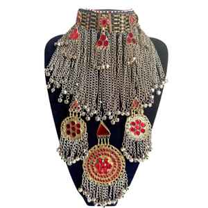 Beautiful Customized Handmade Afghani Vintage Stainless Steel <b>Jewelry</b> <b>Sets</b> <b>Women</b> High Quality Antique Silver Plated Party - Product Image 1