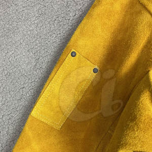 Hot <b>Sale</b> Custom Logo Men's Jacket Lightweight Breathable Cow Skin with Stand Collar for <b>Spring</b> Season for Welding - Product Image 4