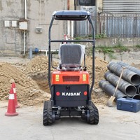 Mini-excavatrice compacte sur chenilles pour usage domestique en Europe, moteur Euro 5, 970 kg, bras oscillant, accès étroit, rétractable