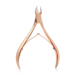 Los mejores cortadores de cutículas de uñas para manicura y pedicura, pinzas de acero inoxidable de oro rosa Premium afiladas para dedos - Product Image 1