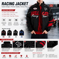 Veste d'hiver pour homme inspirée de la combinaison de course F1 personnalisable, brodée de l'équipe Ferrari, ample, décontractée, combinaison de moto