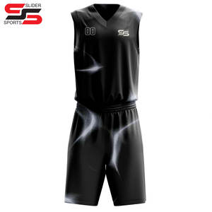 Maillot de basket-ball d'exercice en gros d'usine costume d'usine Logo personnalisé impression de conception vierge uniforme de basket-ball pour hommes - Product Image 1