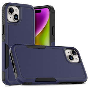 เคส iPhone 15 Plus 6.7 แบบไฮบริดสองชั้น สีฟ้า - Product Image 1