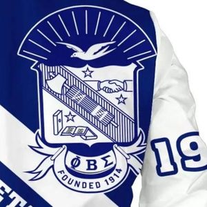 Chaqueta de Satén Phi Beta Sigma 1914, Estilo Universitario Azul, Letras Sigma de Fraternidad Griega, Ropa Universitaria Personalizada - Product Image 4