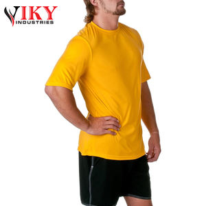 Col rond style jaune couleur bonne vente faire propre meilleur fournisseur chemise en nylon à manches courtes logo personnalisé par VIKY INDUSTRIES - Product Image 3