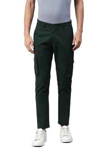 Pantalones cargo de hombre al por mayor, pantalones cargo de color verde bosque OEM con diseño de logotipo personalizado para hombre - Product Image 4