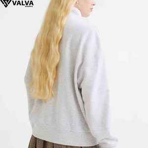 Pull en molleton surdimensionné automne-hiver pour femmes Vêtements d'extérieur décontractés Imprimer Technique lavée Personnalisée selon votre marque. - Product Image 2