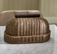 Plateau cadeau de pendaison de crémaillère en rotin panier à pain panier à pain rotin servant plateau tissé alimentaire en osier