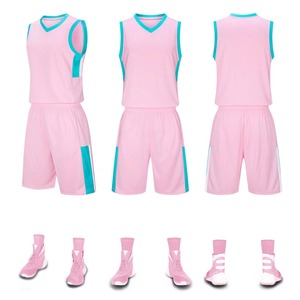 Uniformes de basket-ball noirs et rouges réversibles de sublimation professionnelle - Product Image 4