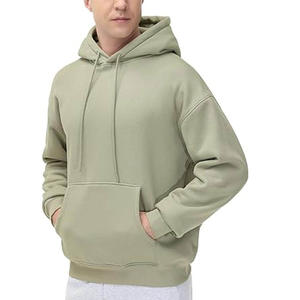 Men's <b>Thick</b> <b>Fleece</b> Pullover Hoodie Custom Logo Warm Winter Casual Style Long Sleeve Streetwear Plain Dyed Fit - Product Image 2