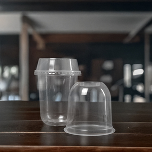 Vente en gros de couvercles de gobelets en plastique jetables à paroi unique 95mm PET/PP Capacité de 16/20/24 oz pour café glacé boissons froides desserts - Product Image 2