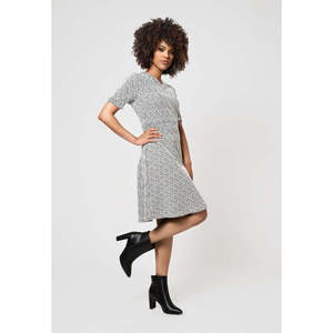 Abito da donna Leota Lindsey in jacquard a nastro grigio, abito da lavoro - Product Image 2