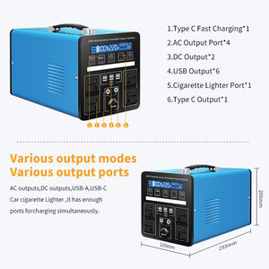Venta caliente MPPT Estación de energía de carga solar 756WH 1200W 2000W Estación de energía barata 110V 220V <span class=keywords><strong>para</strong></span> venta con descuento - Product Image 5