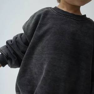 Crianças vintage <span class=keywords><strong>Acid</strong></span> Wash Oversize Baggy Crew Neck Jumpers Loose Fit Meninos Criança Camisolas - Product Image 3