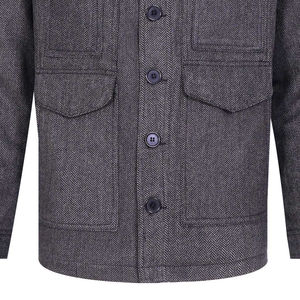 เสื้อแจ็กเก็ตสีเทาอมเทาสำหรับ100% เสื้อแจ็กเก็ตปักลายดีไซน์ในฤดูหนาวปรับแต่งได้มีซิปสไตล์ลำลองอัจฉริยะ - Product Image 3