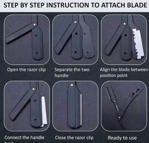 ANAAIF Kit de rasoirs de barbier forgés par poudre pour hommes Rasoir droit pour l'épilation du corps Outil de rasage pour le toilettage - Product Image 2