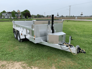 รถดัมพ์พ่วงไฮดรอลิกใหม่สำหรับฟาร์มมีวางจำหน่ายแล้วตอนนี้มีกำลังรับน้ำหนักมากและราคาต่ำซื้อวันนี้พร้อมบริการจัดส่งด่วน - Product Image 2