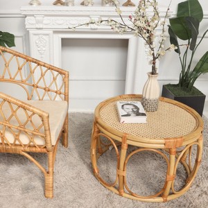 Table basse ronde au prix le plus bas, meubles de salon, tables à thé en rotin naturel écologiques - Product Image 2