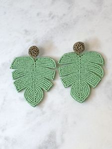 Festival Style <b>Thread</b> Embroidery <b>Beaded</b> Earrings - Product Image 6