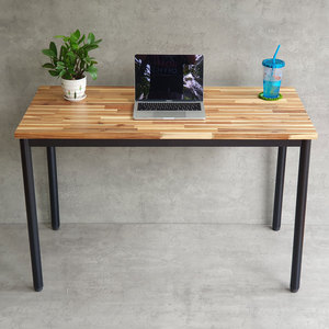 OMA HBOM013 System 120x60cm Acacia Wood and Bamboo PC <b>Desk</b> with Iron Legs <b>Folding</b> Computer <b>Desk</b> for Hotel & Living Room - Product Image 5