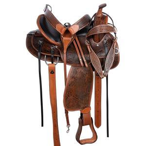 Venta al por mayor de alta calidad personalizable estilo occidental caballo Silla de cuero saltar silla hecha en Pakistán - Product Image 1