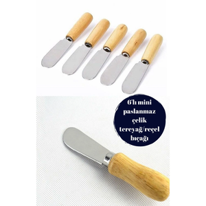 ชุดมีดเนย แยม และช็อกโกแลต ด้ามไม้ไผ่ - มีดชีสและมีดทาเนย 6 ชิ้น - Product Image 1