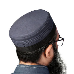 หมวกสวดมนต์ hurairra kufi ของผู้ชายผ้าฝ้ายโพลีเอสเตอร์ระบายอากาศได้ดีสำหรับฤดูใบไม้ร่วงและฤดูหนาว - Product Image 5