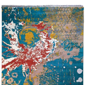 Alfombra Moderna Artística de Diseño Atrevido, Tejida a Mano, Vibrante, para Sala de Estar, Decoración del Hogar, Diseño Juguetón - Product Image 1