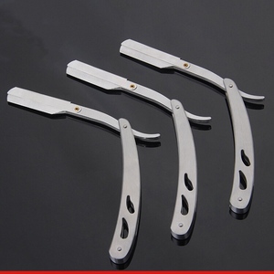 Maquinilla de afeitar recta inoxidable personalizada al por mayor con cuchilla no desechable cuchillo de afeitar de peluquero - Product Image 2
