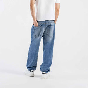 กางเกงยีนส์ทรงหลวมสำหรับผู้ชายทรงหลวมใส่สบายดีไซน์ดีที่สุดสำหรับใส่ในชีวิตประจำวัน - Product Image 2
