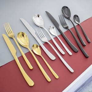 Juego de Cubiertos de Acero Inoxidable con Acabado Dorado Espejo, para Reuniones Familiares, Eventos Especiales, Fiestas y Catering - Product Image 5