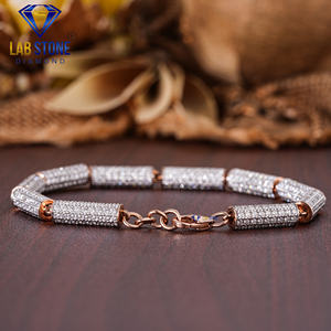 Labstone Charming 6.48 TDW <b>Diamond</b> Rose Gold <b>Bracelet</b> Classic Style EF-VS IGI Certified Rhodium for Engagement Wedding Parties - Product Image 3