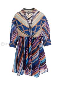 Nuevo estilo Casual mujer estampado Floral Kimono verano vestido Kimono estilo blusa manga ancha cinturón vestidos de mujer - Product Image 5