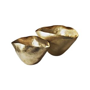 Bol de service en laiton doré avec surface artisanale utilisé pour les cérémonies culturelles et la décoration des festivals à la maison - Product Image 6