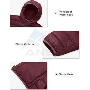 Mens Quilted Lined Puffer <b>Jacket</b> Lightweight <b>Packable</b> Winter Coat Hood Customizable Design Factory Direct Supply mens puffer - Product Image 6