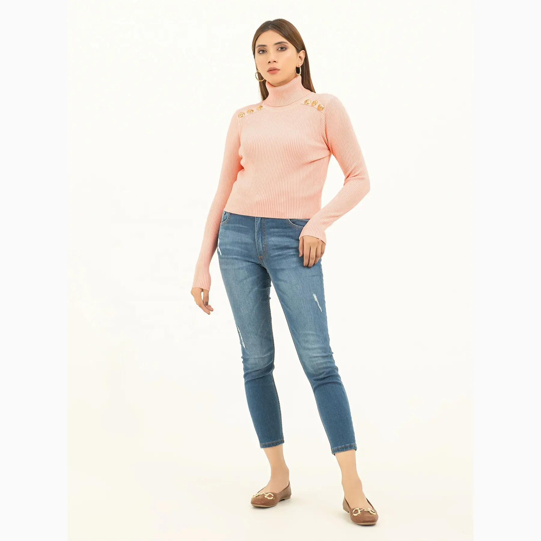 Tops para mujer Cárdigan Precio al por mayor Suéteres de punto forrados de moda OEM/ODM Ropa transpirable para mujer