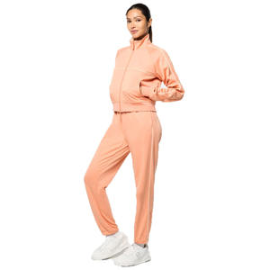 Gran oferta, chándal para mujer, nuevo y elegante diseño personalizado, transpirable, Color sólido, cremallera, chándal ajustado para mujer - Product Image 2